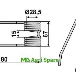 Mc HALE PICK UP TINE - Galvanized - BOX OF 50